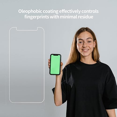 Miniatura 9 de Deara Protector de pantalla de vidrio compatible con iPhone 13Pro Max de 6.7 pulgadas, paquete de 2 protectores de pantalla de vidrio templado