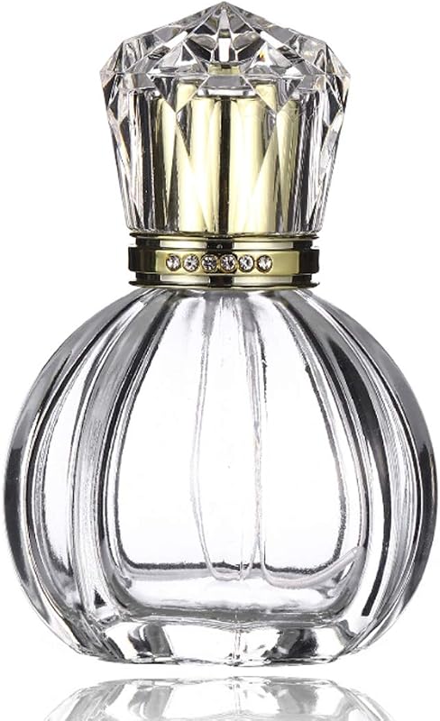 Frasco Spray Recarregável Enslz em Formato de Abóbora, Vidro Transparente, 50 mL, Pacote com 1