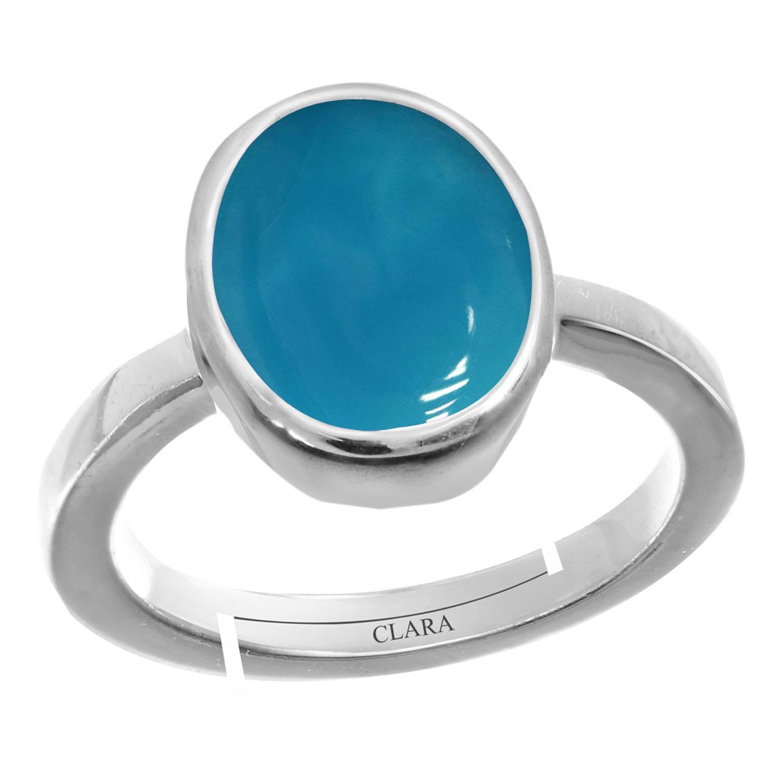 Clara Turquoise Firoza 3cts or 3.25ratti Stone Silver Adjustable Ring for Women (B0752MR4M1) Amazon Price History, Amazon Price Tracker