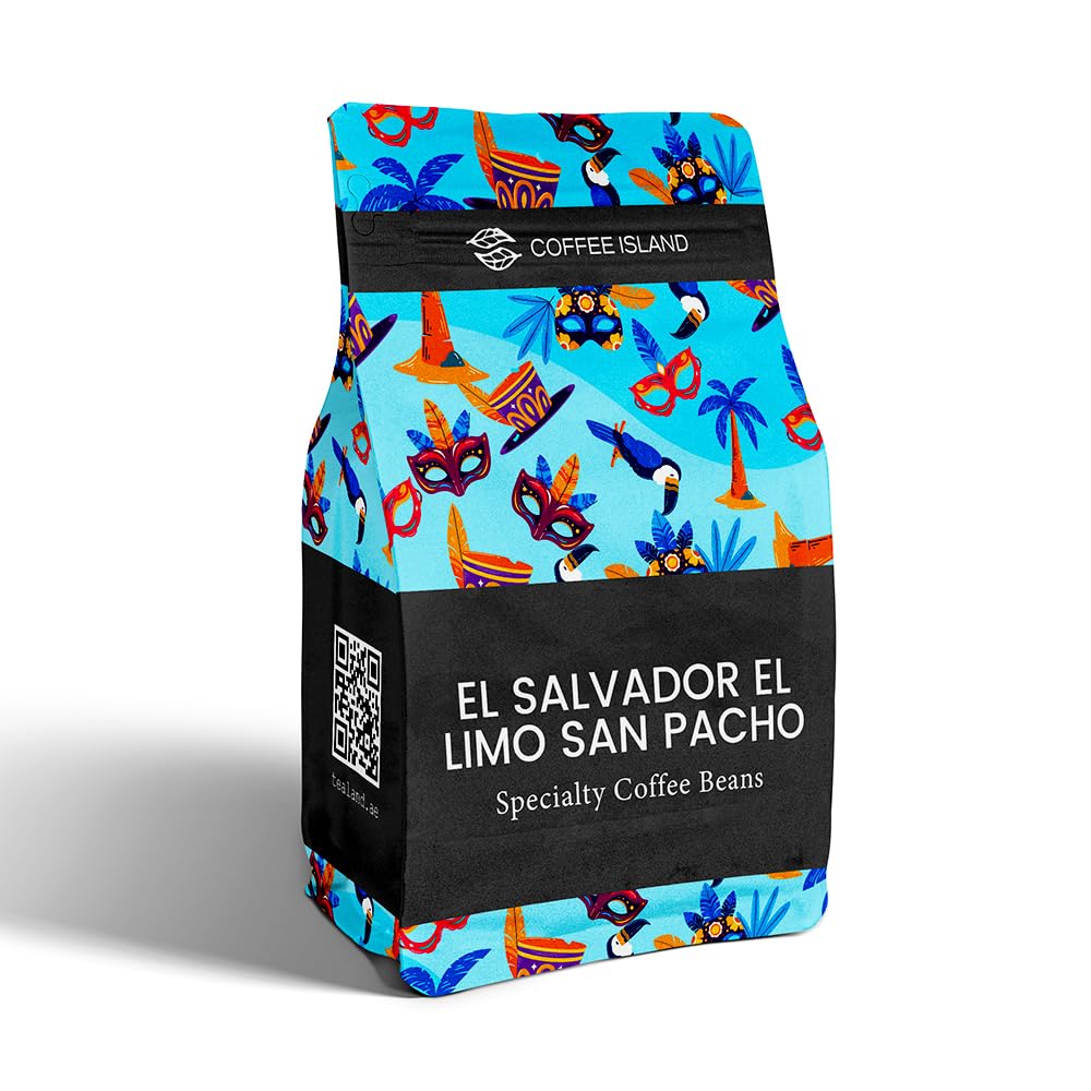 Tealand“Coffe Island” El Salvador El Limo San Pacho Specialty Coffee, 100% Arabica, Medium Roast, Fruits, Almonds, And Lemon Lime Flavor Profile, SCA Score 86-88, 250 Gram