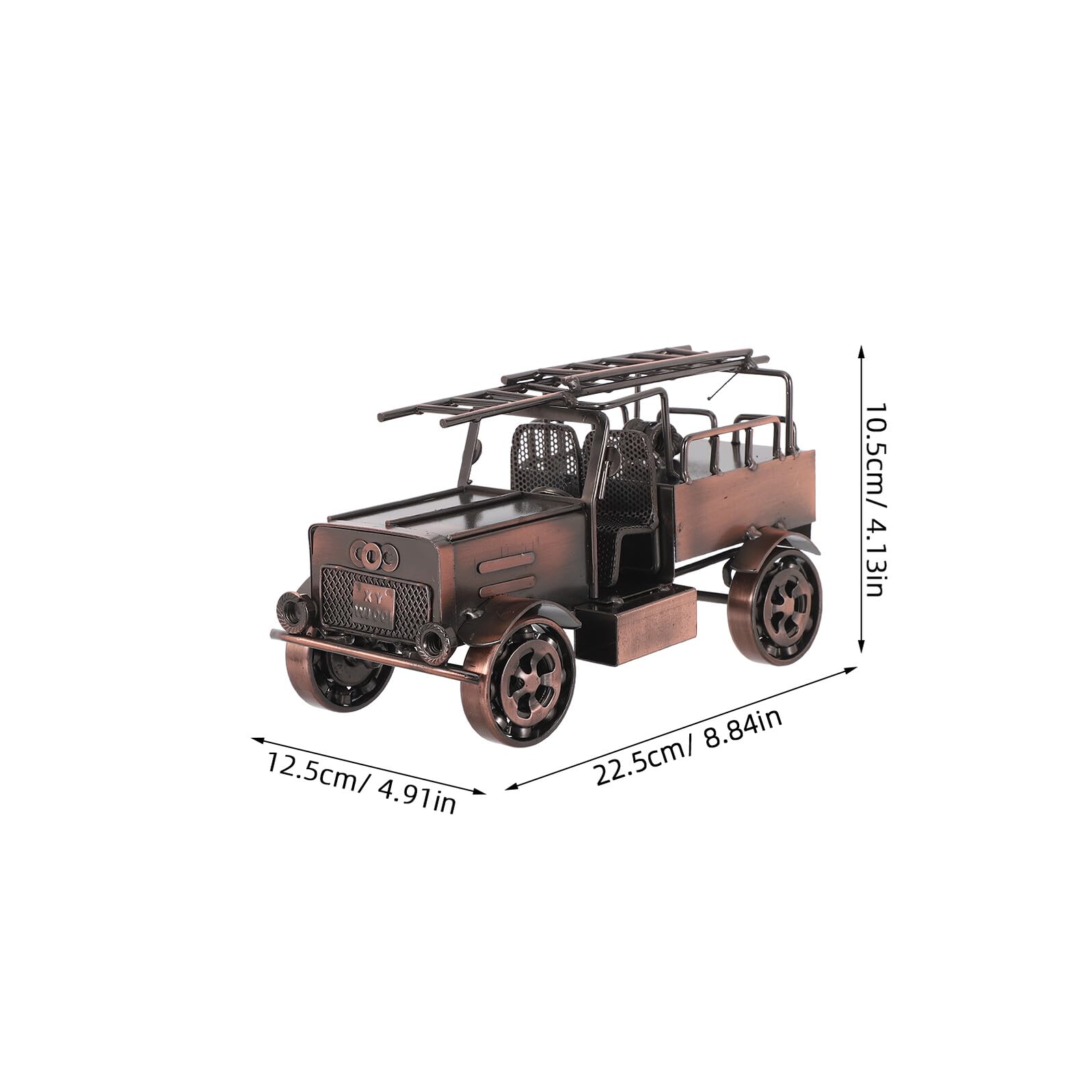 Lurrose Vintage Feuerwehrwagen Modell aus Eisen für Sammler und Deko