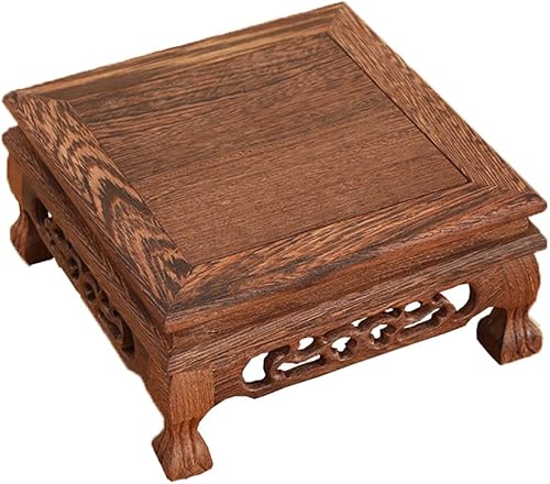 Miniatura 10 de Jarrón rectangular de madera con base de palisandro, estatua de Buda, soporte de exhibición para manualidades