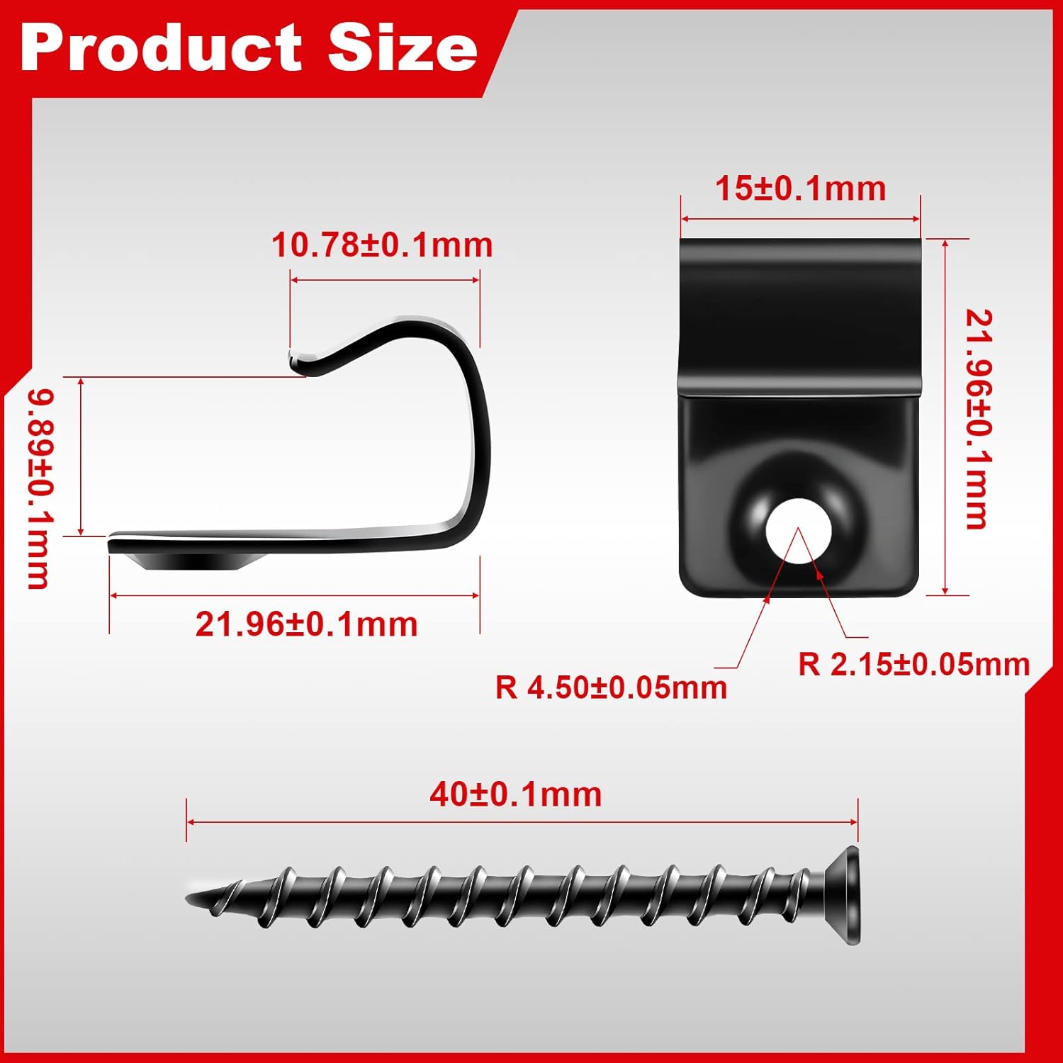 Dunzy 160 Pack 304 Stainless Steel Start Clips Universal Decking Clip with Decking Screws for Composite Deck Boards, Hidden Fasteners