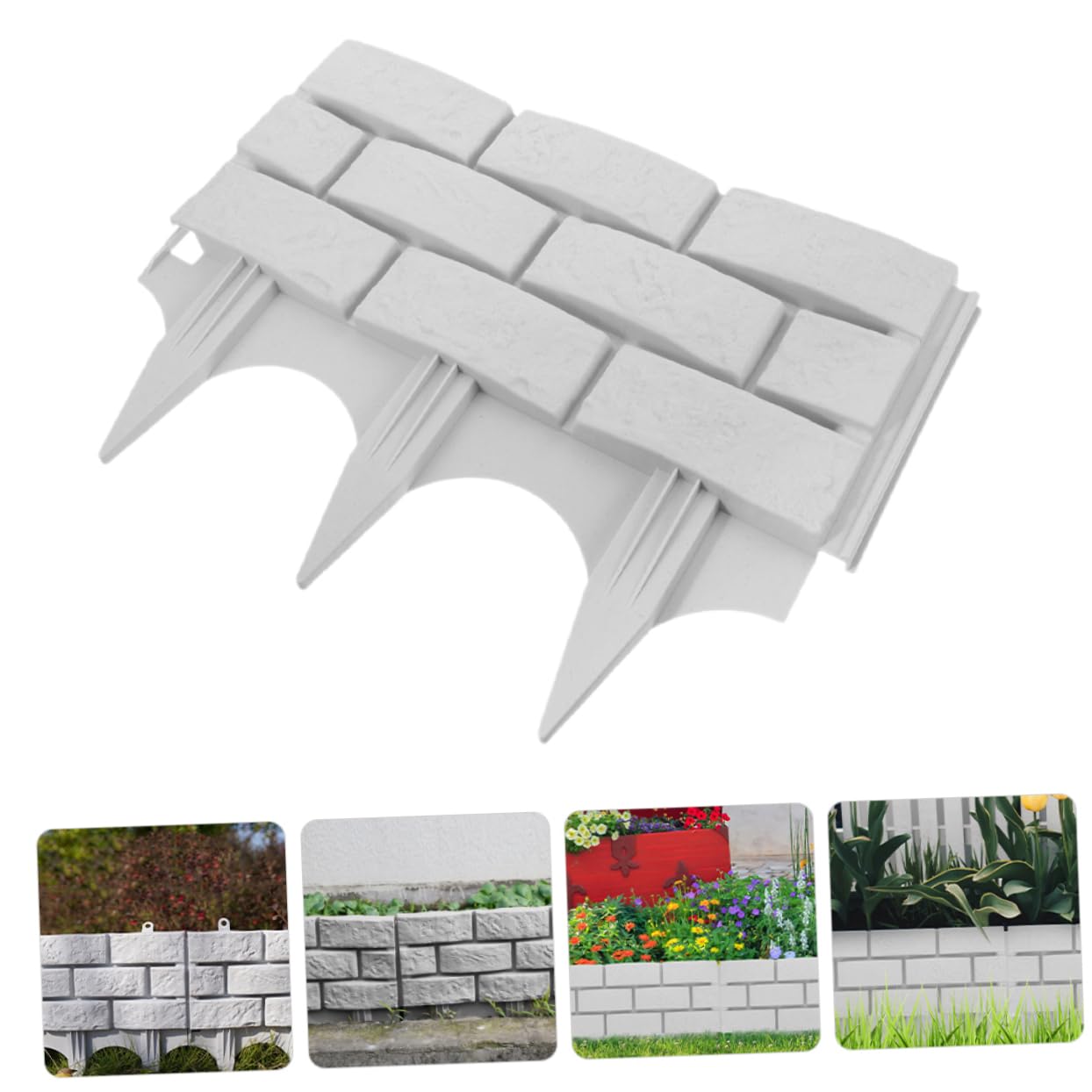 3pezzi Recinzione Decorativa Plastica Per Giardino Pannelli Regolabili Per Bordatura Di Aiuole e Cortili Facile Installazione