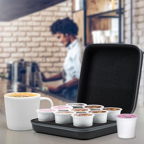 Miniatura 5 de ROMAUNT - Soporte para cápsulas de café compatible con K-Cup, accesorio para cafetera portátil de campamento, funda protectora de transporte de