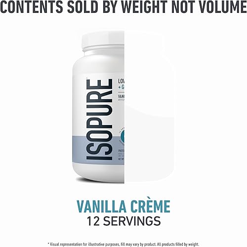 Miniatura 8 de Isopure Proteína + salud intestinal y apoyo inmunológico, crema de vainilla, 12 porciones (paquete de 1)