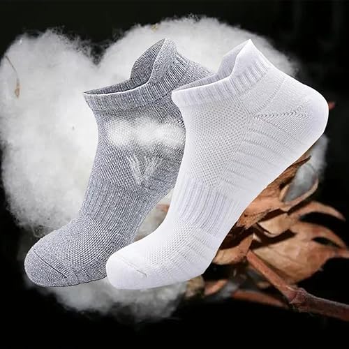 Miniatura 4 de Calcetines blancos para mujer, calcetines deportivos para correr, calcetines deportivos de corte bajo, calcetines de tobillo para hombres y mujeres,