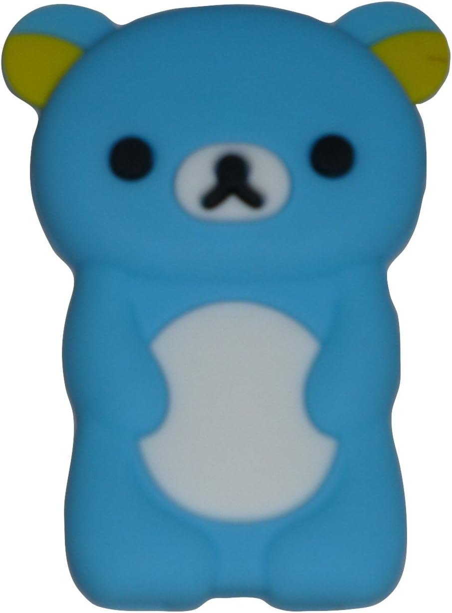 3D Cute Bear Silicone Skin Case Cover for Apple iPod Nano 7th Generation 7G - Sky Blue