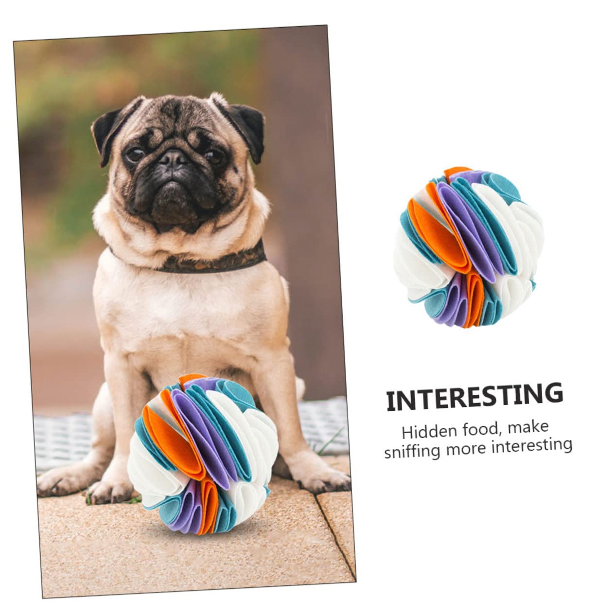 SUPVOX 2 Piezas De Pelota para Olfatear Perros Juguetes Chirriantes para Perros Juguetes De Entrenamiento para Olfatear Almohadilla De Alimentación para Juguete para