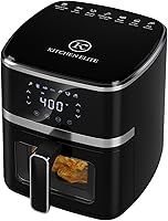 Vista 11 de Kitchen Elite® Freidora de aire compacta, freidora de aire digital pequeña 7 en 1, más del 90% menos aceite, cesta antiadherente y apta