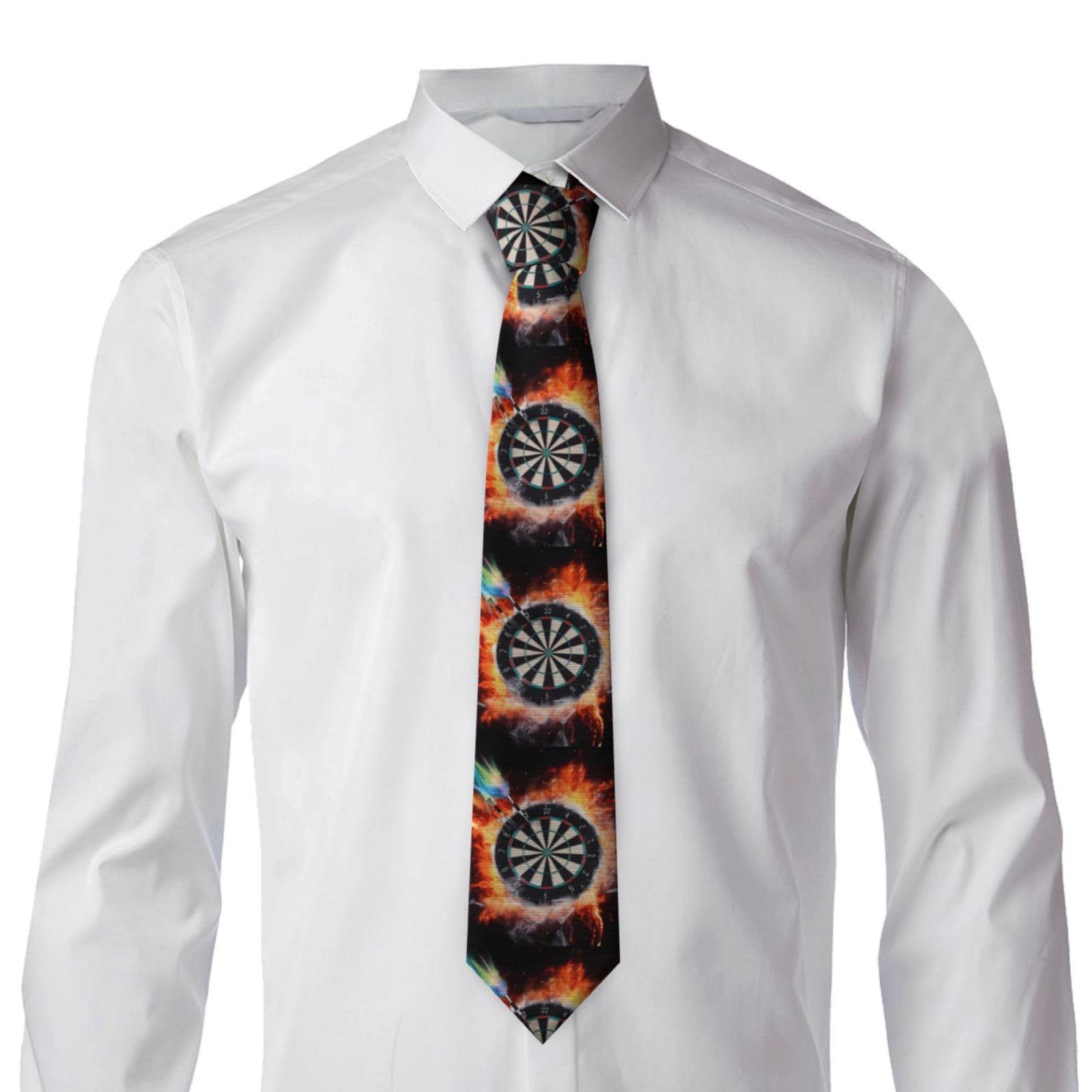 PAQOLSMCKR Mens Ties Classic Neat Tie Dart Board Ties for Men Formal Men's Necktie for Business Dinner Wedding