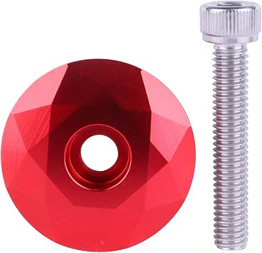Aluminum Bike Headset Stem Top Cap, 1-1/8 Inch, with M6 x 35mm Bolt