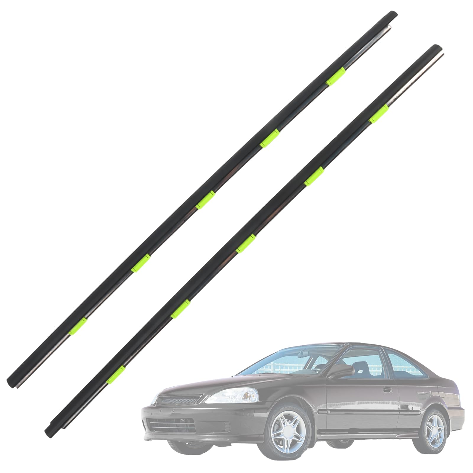 Door Window Weatherstrip Seal Belt Molding Trim Reliable Dust Proof 72410 ‑SR3‑003 For Honda Civic 1991-1995 - 34