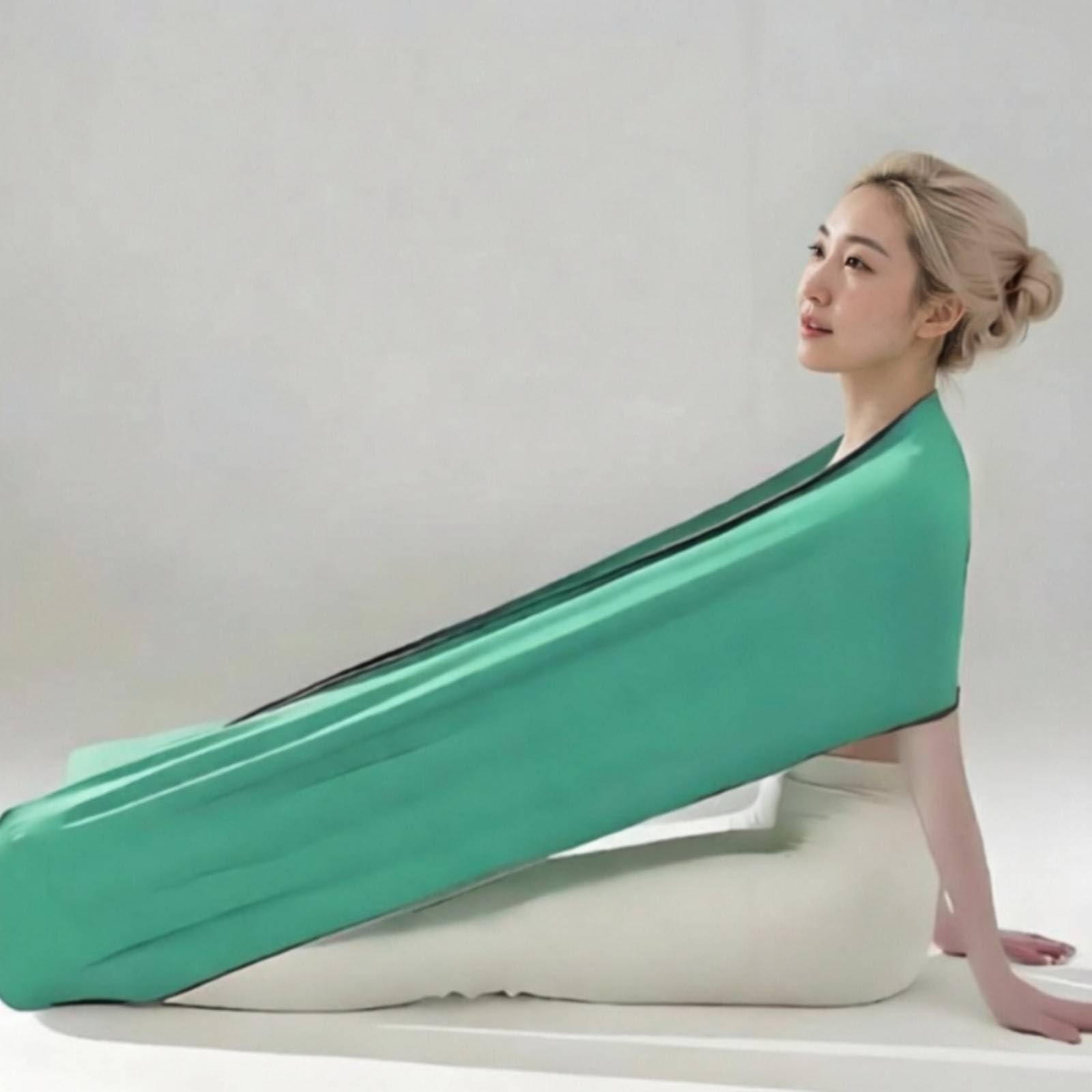 kowaku Fascia Elastica in Tessuto Fascia Elastica Anello Morbida Attrezzo per Allenamento a Casa, Verde Turchese, L
