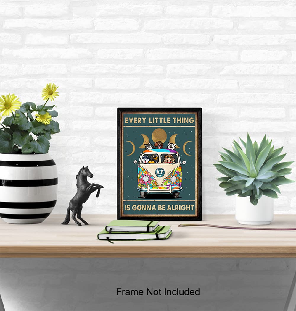 Targa In Metallo Vintage – Every Little Thing Is Gonna Be Alright – 20x30 Cm – Alluminio Resistente Per Parete