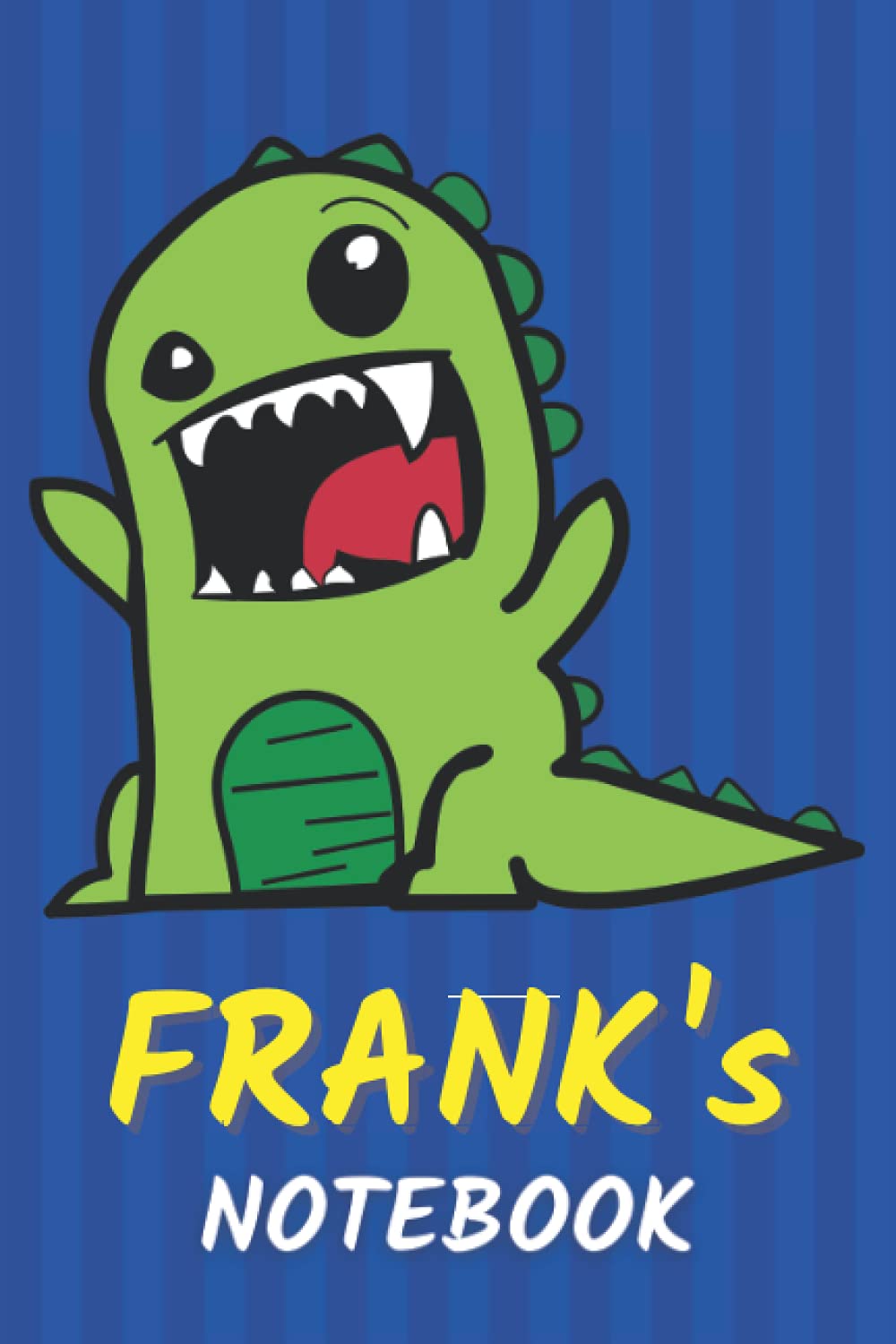 Frank's Notebook: T-Rex Dinosaur Personalized Journal For Frank