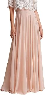 EllieHouse Full/Ankle Length Wedding Long Bridesmaid Chiffon Skirt for Women
