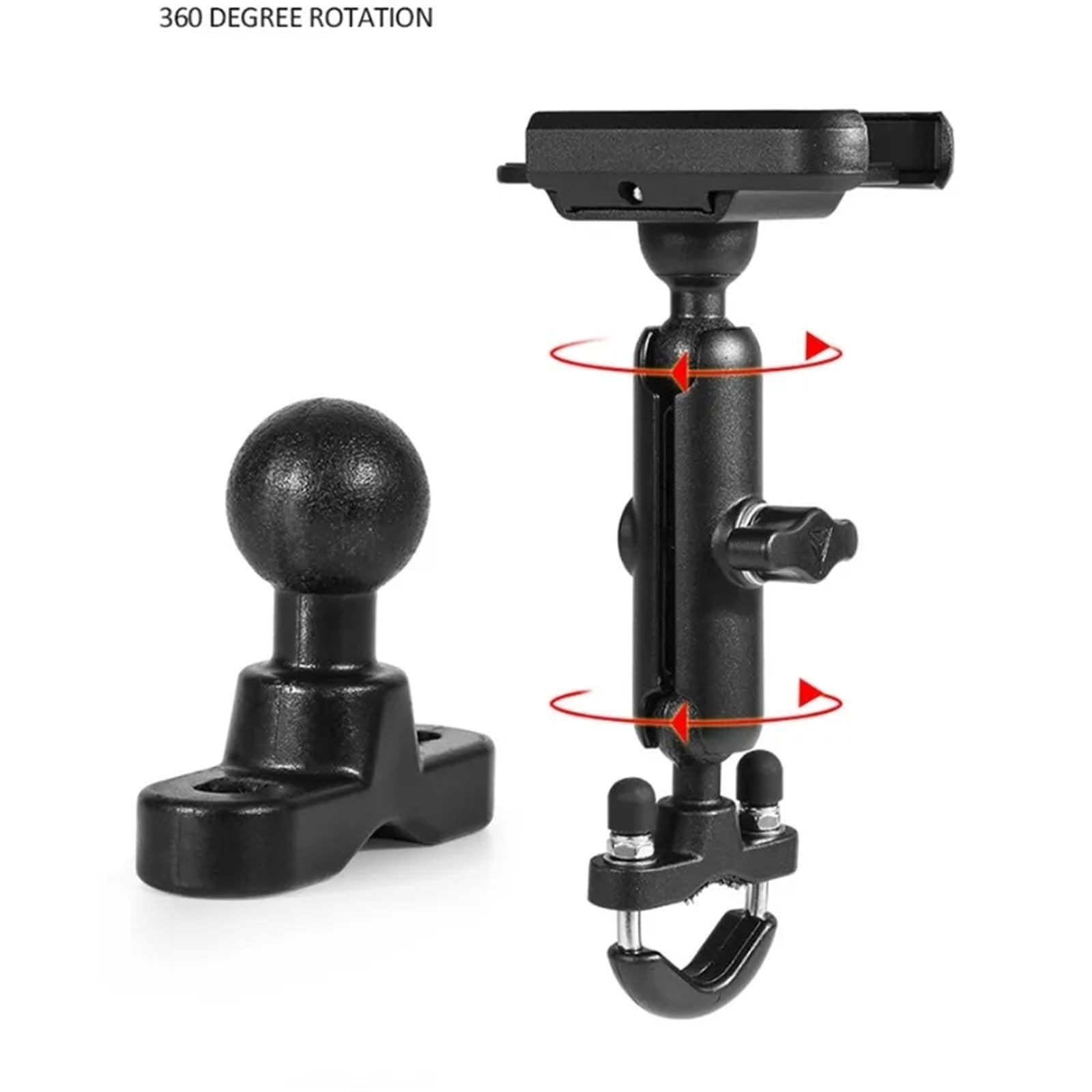 Supporto Cellulare Moto Supporto Mobile Universale Bici Moto Manubrio Alluminio 12-24V Con Caricatore USB Telefono Cellulare Specchietto Retrovisore(Rearview Charging)