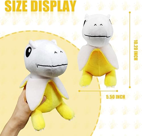 Miniatura 2 de Sumincute Peluche de dinosaurio de peluche de 10.2 pulgadas, animal de peluche T-Rex, lindo animal de peluche de frutas, plátano, tiranosaurio,