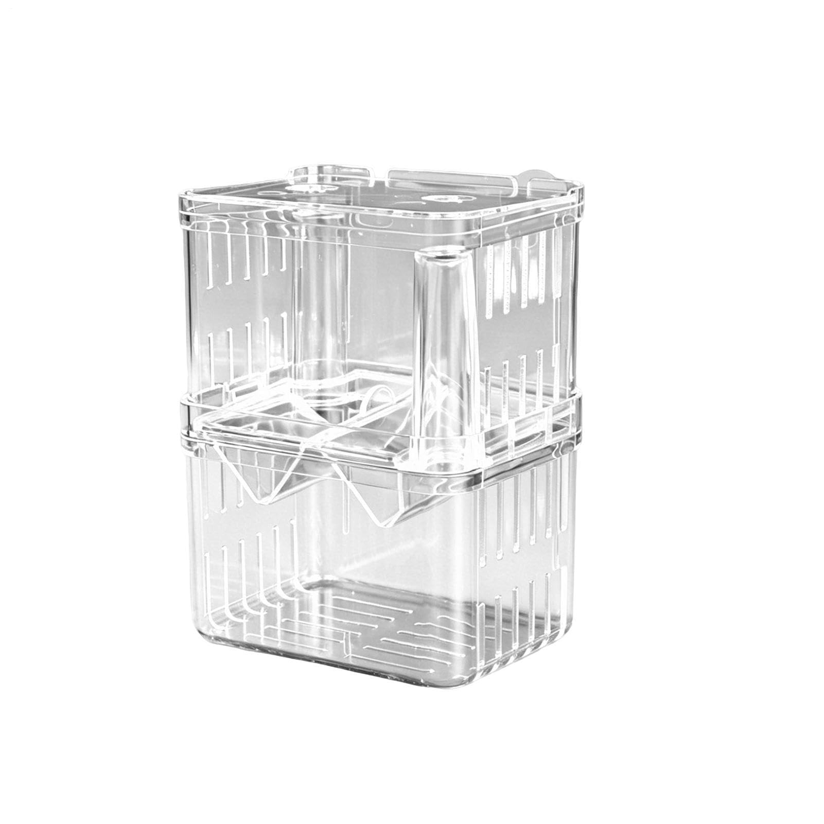 Aquarium Breeding Box, Double Layer Floating Isolation Chamber With Suction Cup Mounting For Fry Nursery Shrimp Betta Guppy Separation, Transparent Observation Container | Practical Hatchling Rearing