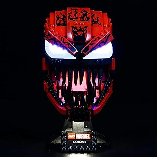 Kyglaring Led Lighting Kit Only - Light Sets Designed for Lego Carnage Head Spider Man 76199 Building Set- Not Include The Lego Set (Standard Version)
