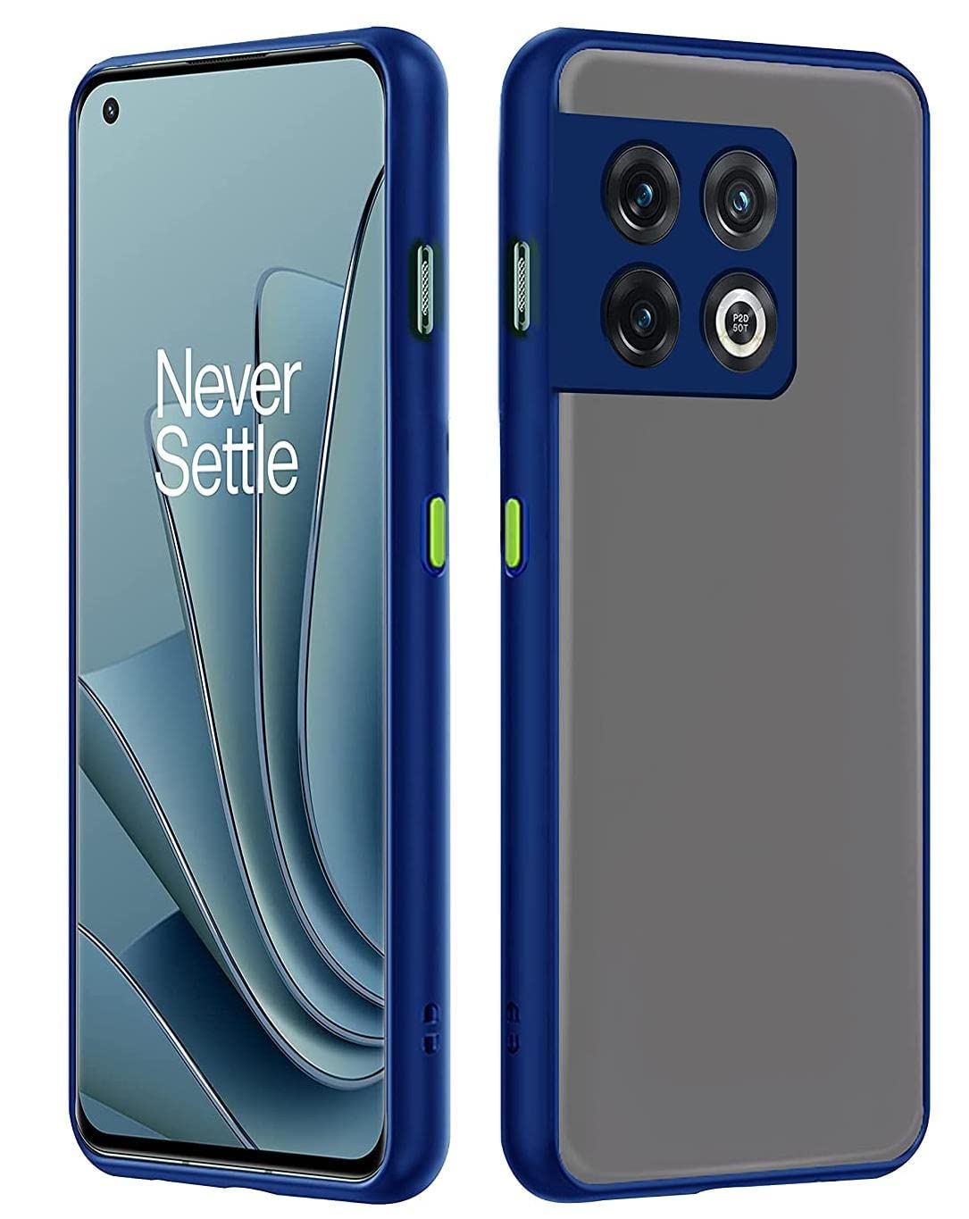 Tecno Pop 7 Pro/Spark Go 2023 Case Cover Translucent Back Matte Frame Camera Protection Shockproof Slim Hard Shell Full Body Protective Anti-Scratch Case For Tecno Spark Go 2023 / Pop 7 Pro (Blue)