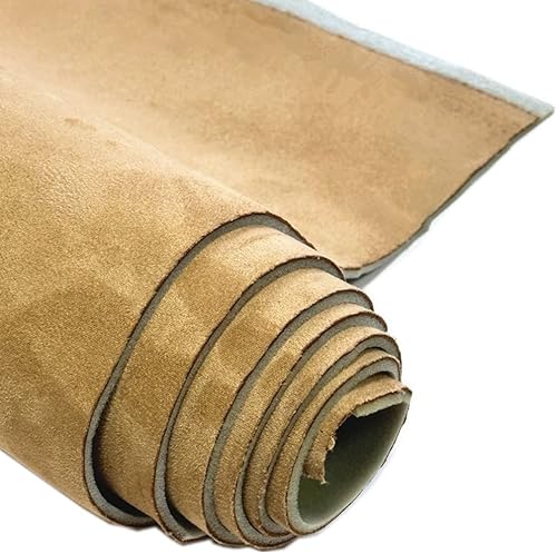 Miniatura 3 de Moyishi Tela de gamuza marrón con material de respaldo de espuma para el hogar automotriz, forro de maletero de puerta de asiento, reemplazo de