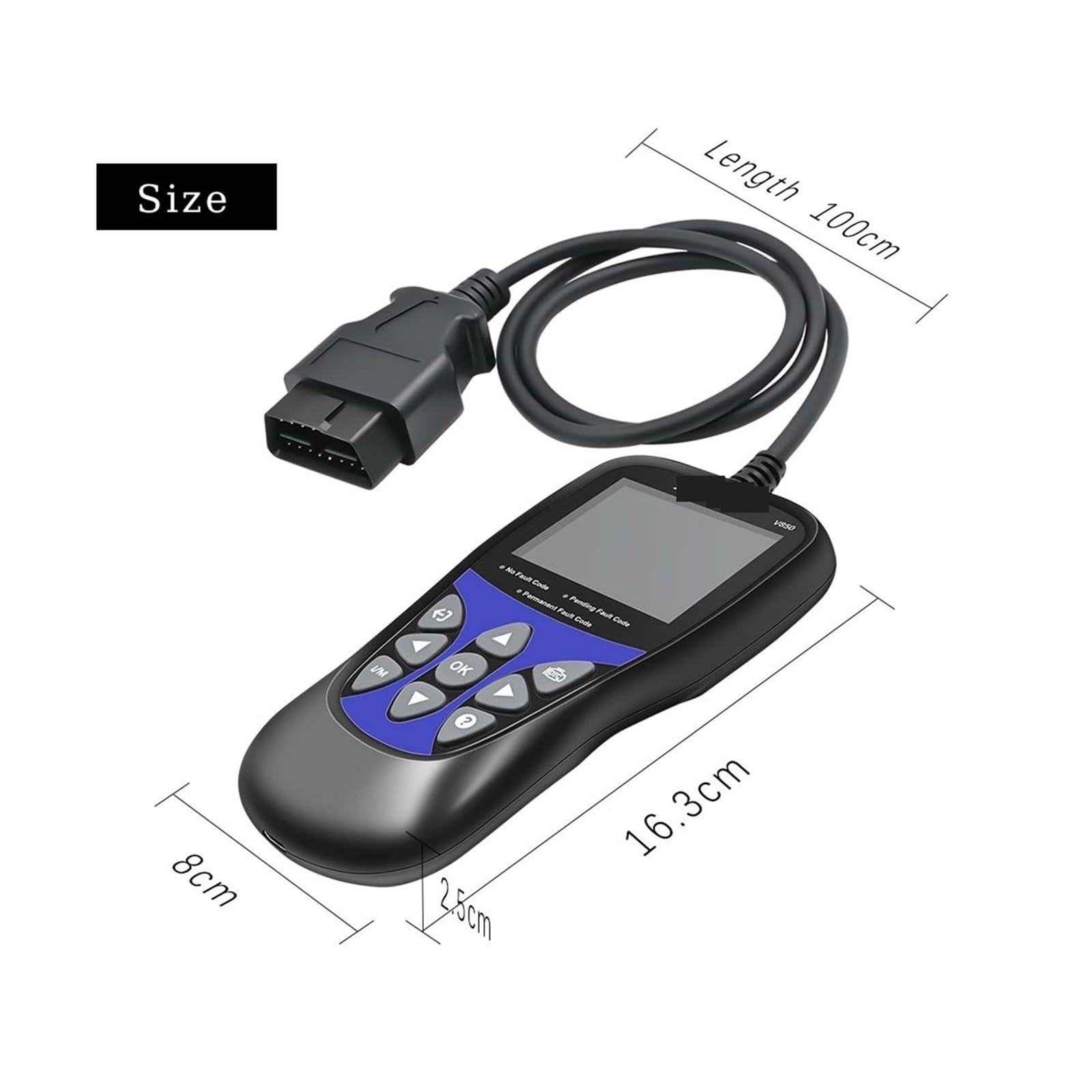 V850 Car Diagnostic Scanner OBD2 Engine Check Automotive Code Reader Battery Multi-languages