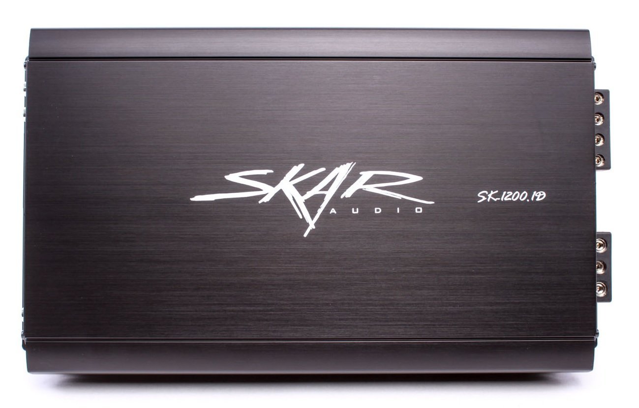 Skar Audio SK-1200.1D - 1,200 Watt Monoblock Class D MOSFET Amplifier with Remote Subwoofer Level Control
