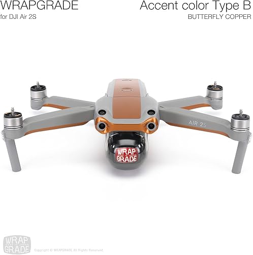 Miniatura 2 de WRAPGRADE Piel compatible con DJI Air 2S  Color de acento B (Butterfly Copper)