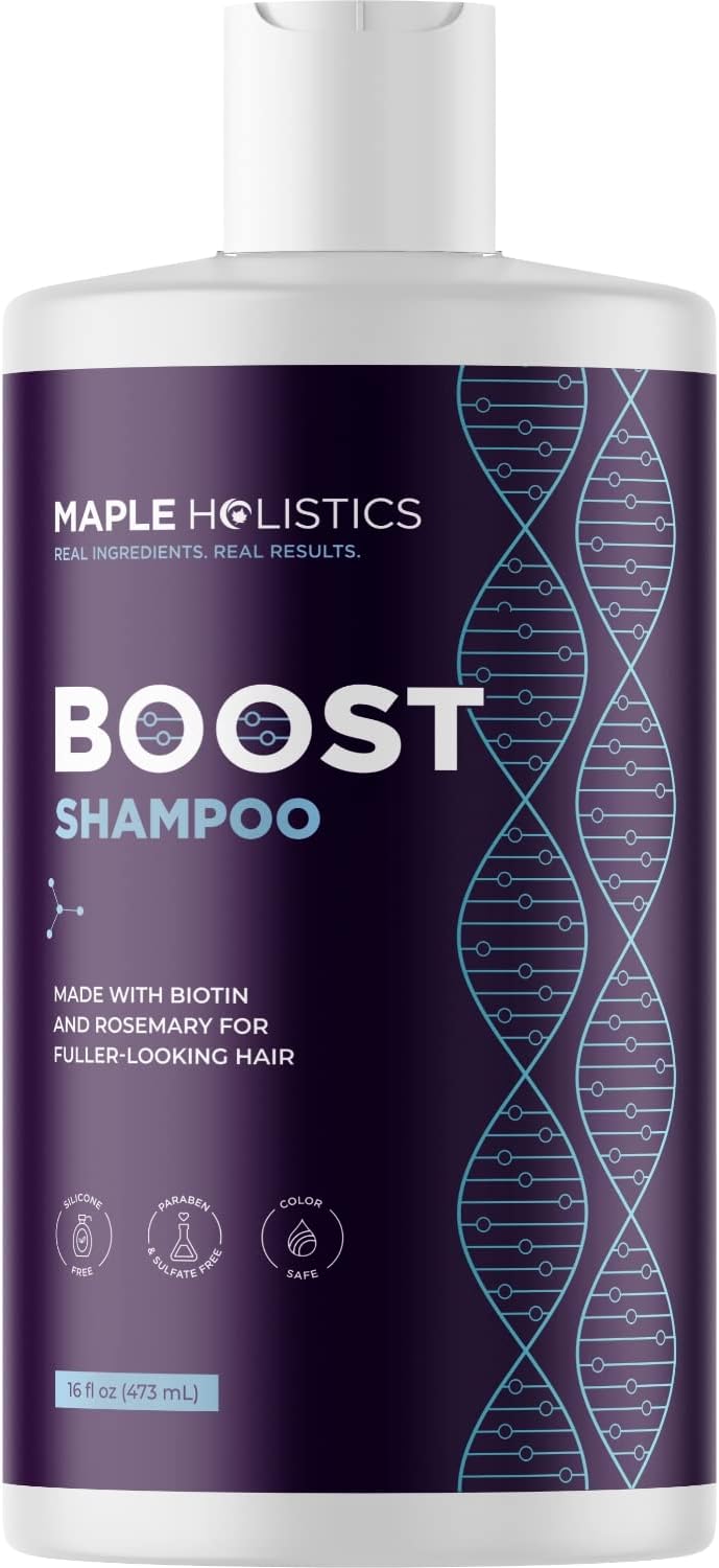 Maple Holistics Rosemary Hair Oil Set (2 Fl Oz) for Dry Scalps, Fine Hair Regrowth - Biotin, Sulfate-Free Shampoo with Natural Ingredients, Unisex