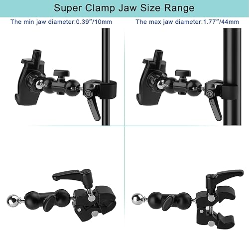 Miniatura 5 de Soporte de abrazadera para cinta de correrbicicleta giratoriacochecito de bebécarrito de golfsoporte de músicasoporte de micrófonomanillar,