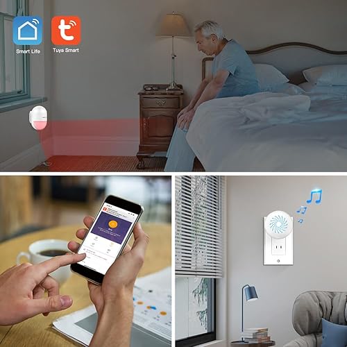 Miniatura 4 de SINGCALL Sensor de movimiento inalámbrico Alarma de entrada Alarma Interior Sensor de Movimiento Inteligente Detector 2.4G WiFi Sistema Inalámbrico