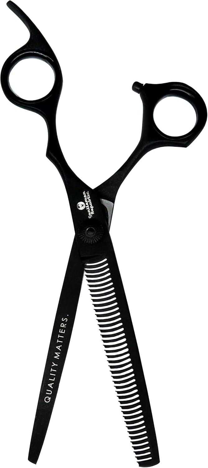 Gentlemen Republic Professional Hair Cutting Scissors & Thinning Shears Set – Premium Japanese Stainless Steel Barber Scissors for Hair Cutting, Trimming & Texturizing (6.0" Shear Set)