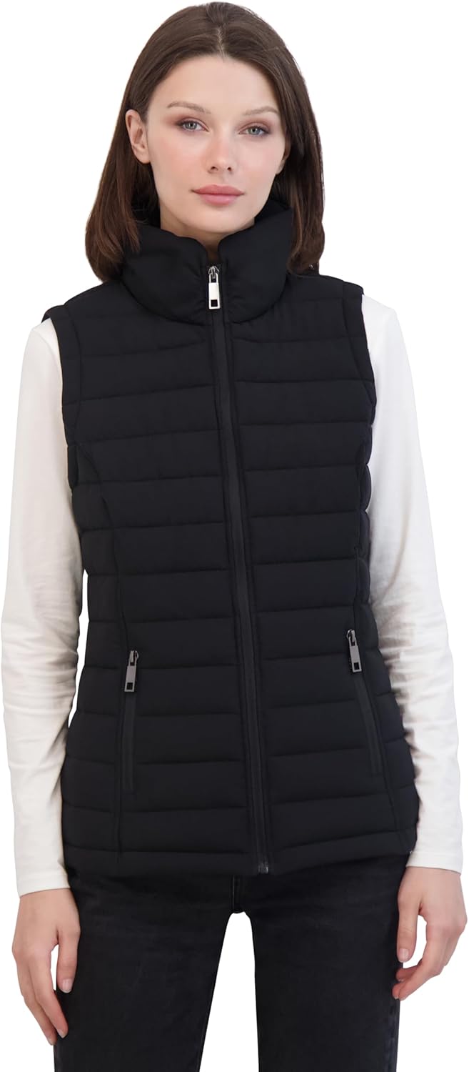 Nautica womens Stretch Puffer Vest – Water Resistant Transitional Layer Outerwear Vest - Image 4