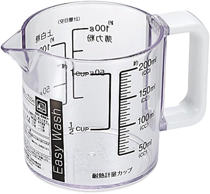 Pearl Metal C-8678 Easy Wash, Dishwasher Safe, Heat Resistant Measuring Cup, 16.9 fl oz (500 ml), Made in Japan