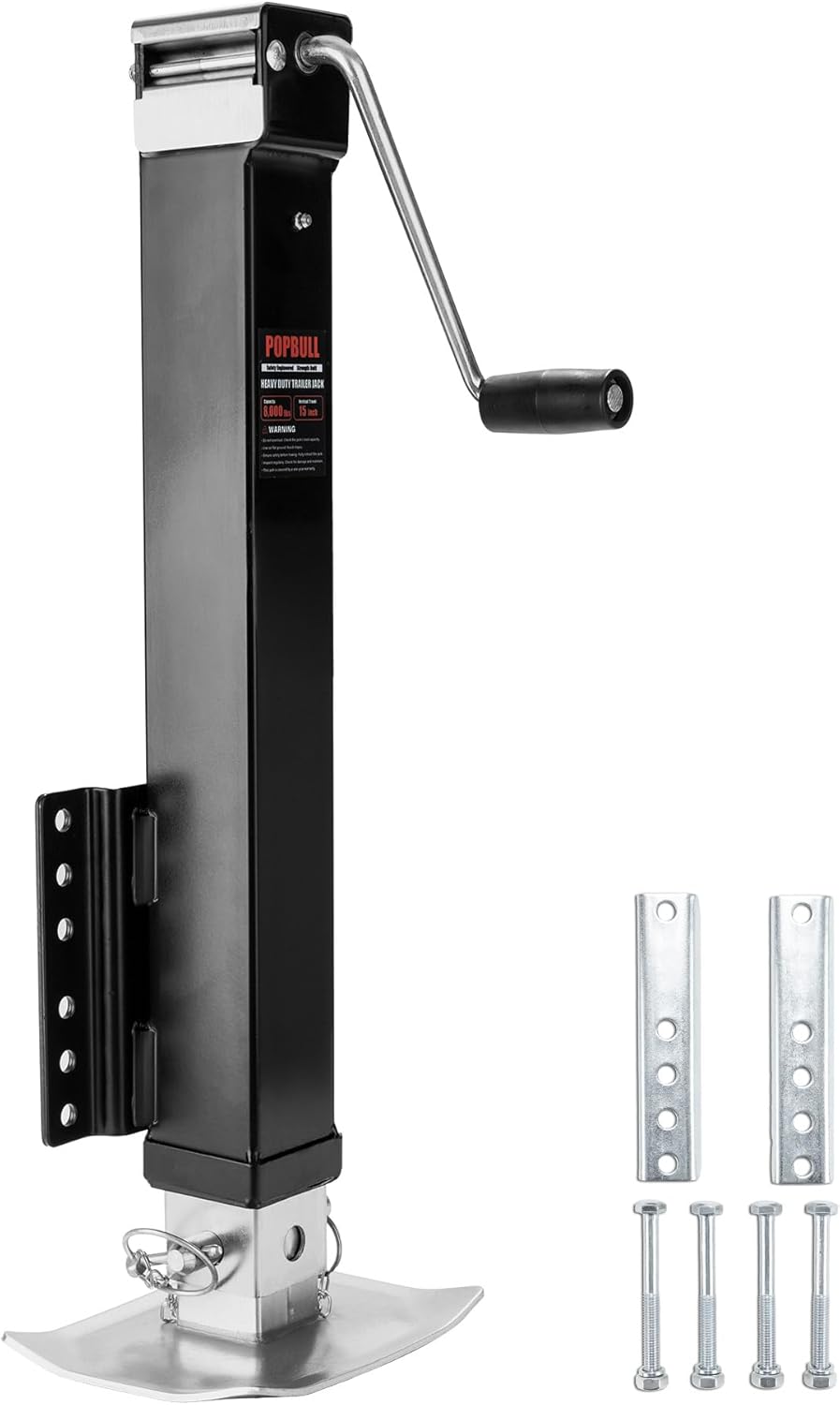 Photo 1 of 8000lbs Heavy Duty Trailer Jack, 30" Lift Swivel Bolt-on Trailer Jack with Adjustable Drop Leg for RVs, Utility Trailers, and Yachts