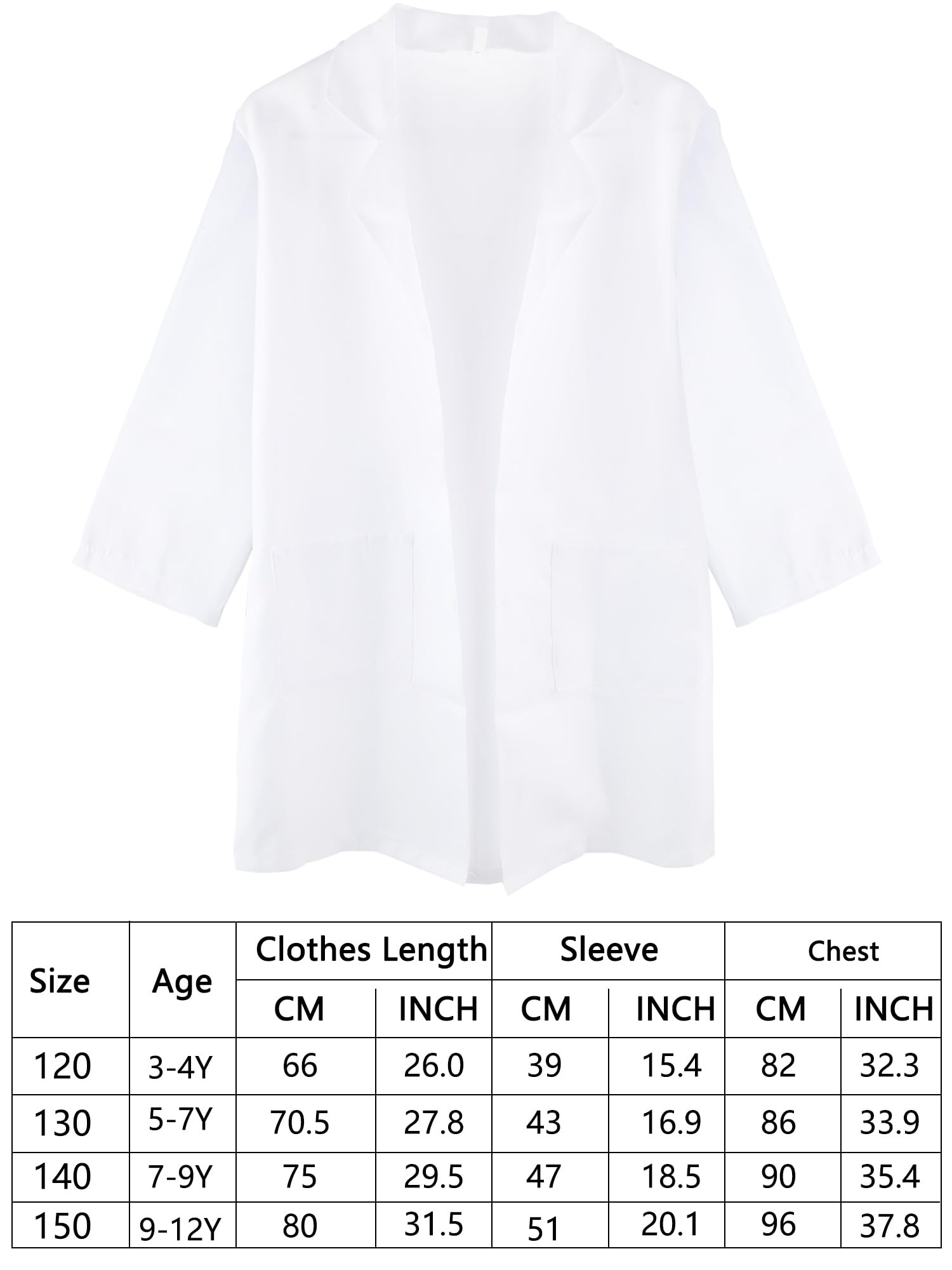 Conjunto de 8 piezas de disfraz de médico para niños, uniforme de científico, bata de laboratorio blanca para niños y niñas, disfraz de Halloween, juego de rol, cosplay