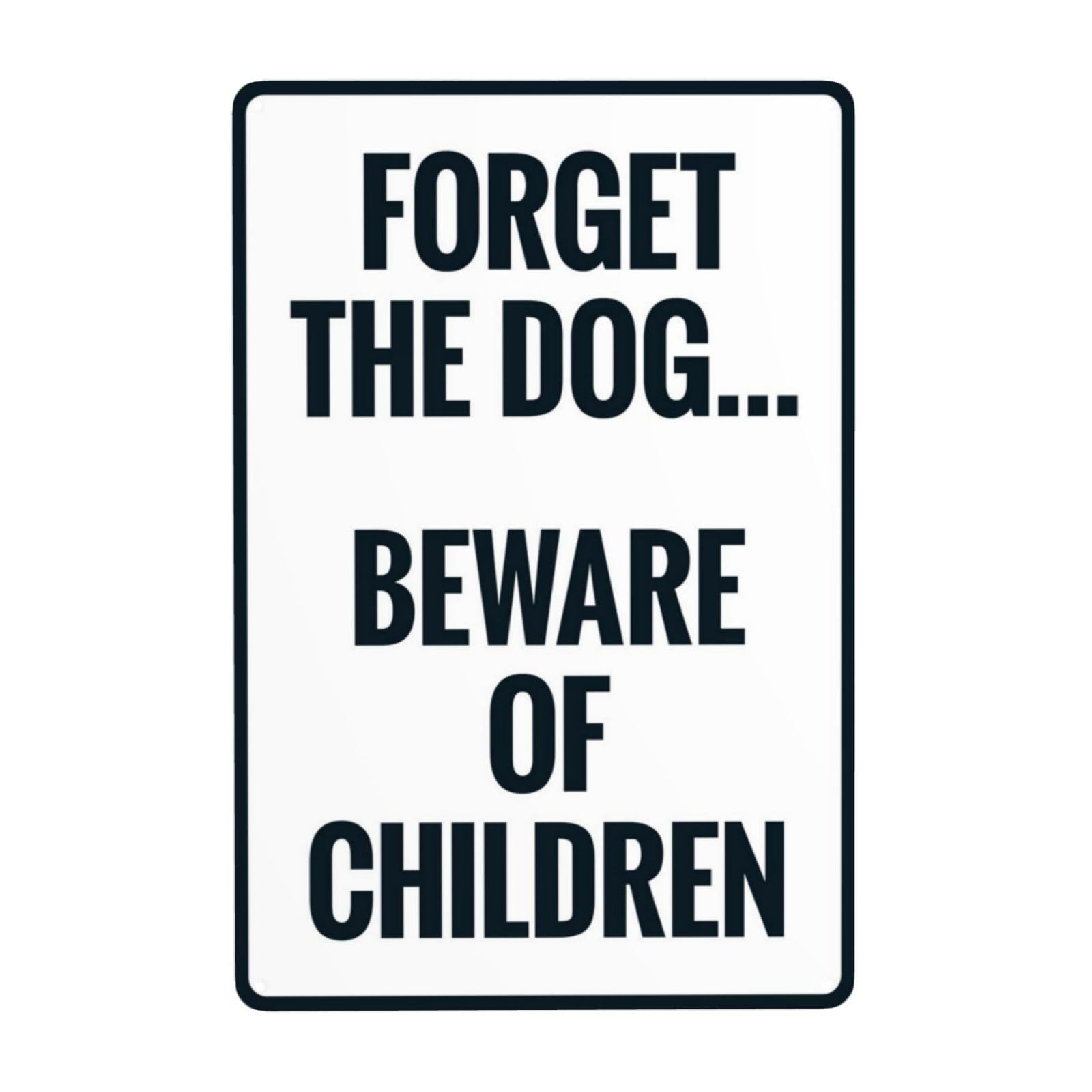 Beware Of Kids Funny Retro Safety Sign, Residential Area Creative Warm Reminder Decor 8x12 Inch
