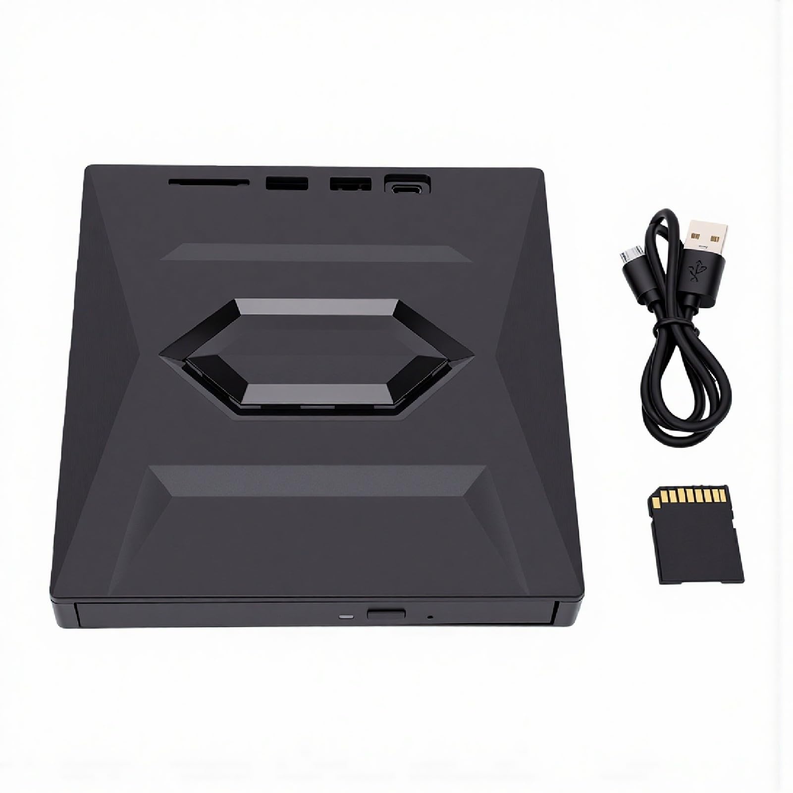 Asixxsix Lecteur Blu Ray Externe, Graveur CD DVD USB 3.0 et USB C | Installation facile (Plug and Play), bande passante de 5 Gbit/s, câble USB double, compatible avec Window 2000 XP