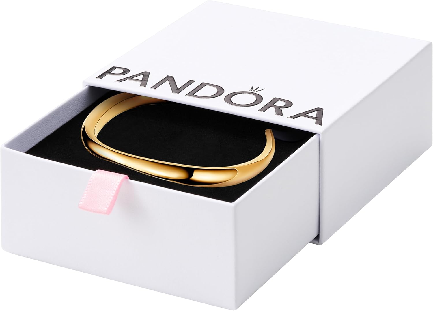 PANDORA Essence Organically Shaped Open Bangle - 14k Gold-Plated Bangle - Bracelet for Women - Includes Gift Box