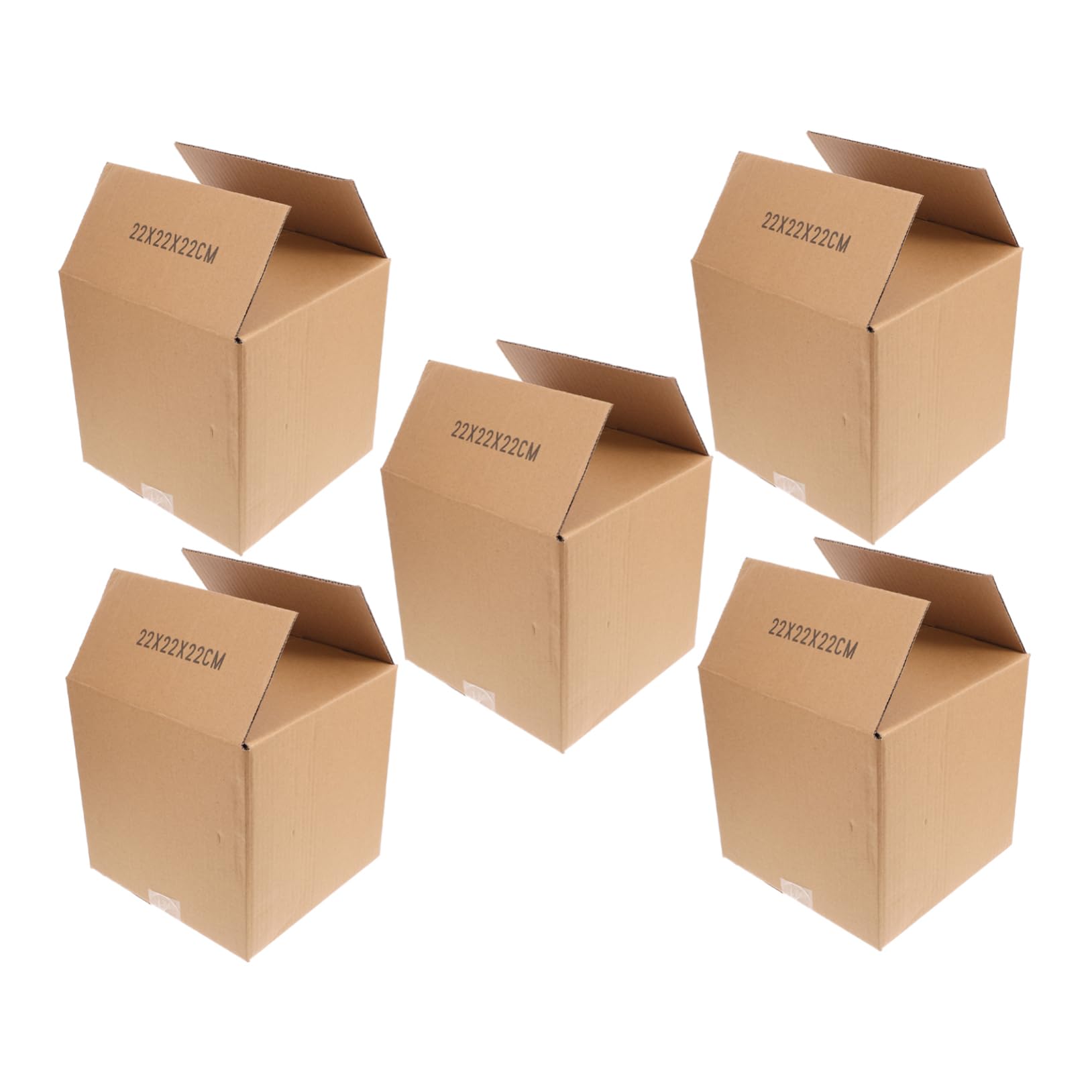 Quadratische Versandkartons Braun aus Papier 5 Stück für Transport