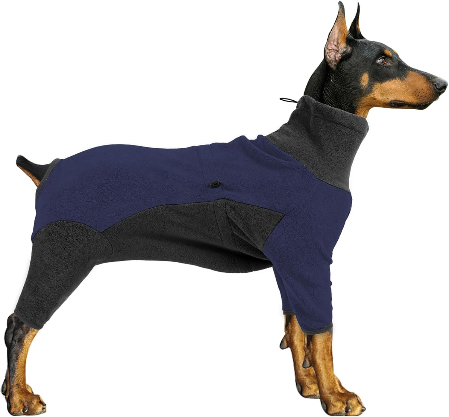 Winter Coat for Dogs - Warm Fleece Jacket, Windproof Pullover Jumpsuit, Fullbody Pajamas Onesie, Cold Weather Clothes for Medium Large Dogs (3XL, Blue) 3XL Blue
