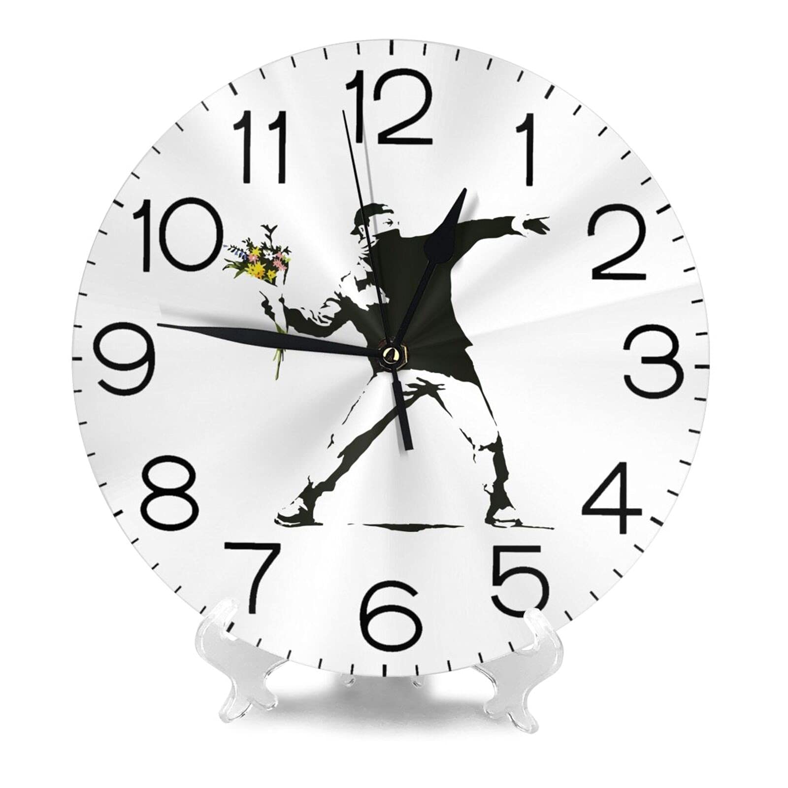 Amazon.co.jp: Banksy Wall Clock, Wall Clock, Desk Clock, Love in