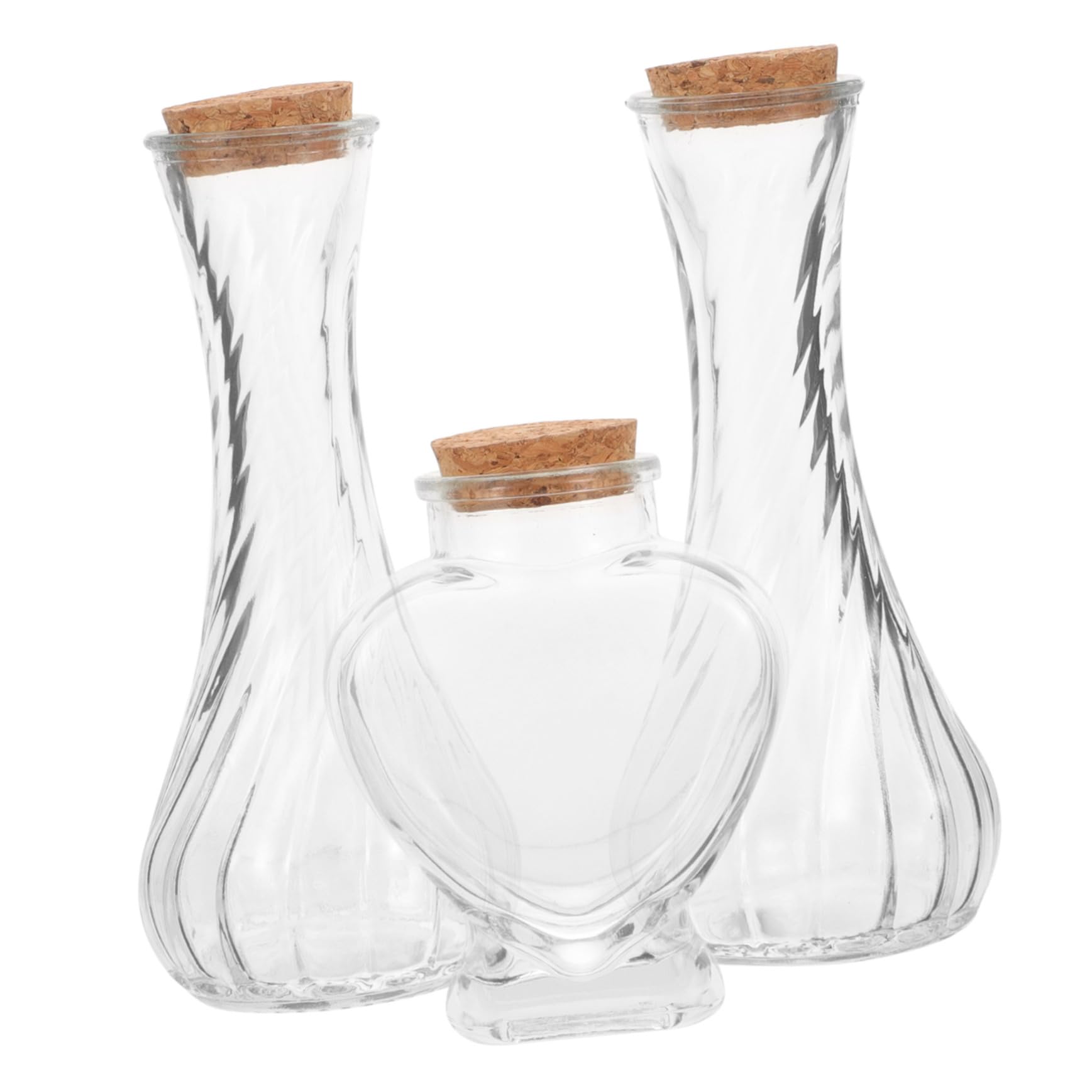Genérico Juego De 3 Botellas Para Ceremonia De Arena Conmemorativa De Boda Kit De Botellas Tarro De Decapado De Sichuan Botella De Mensaje De 1 Litro Botella Transparente A La