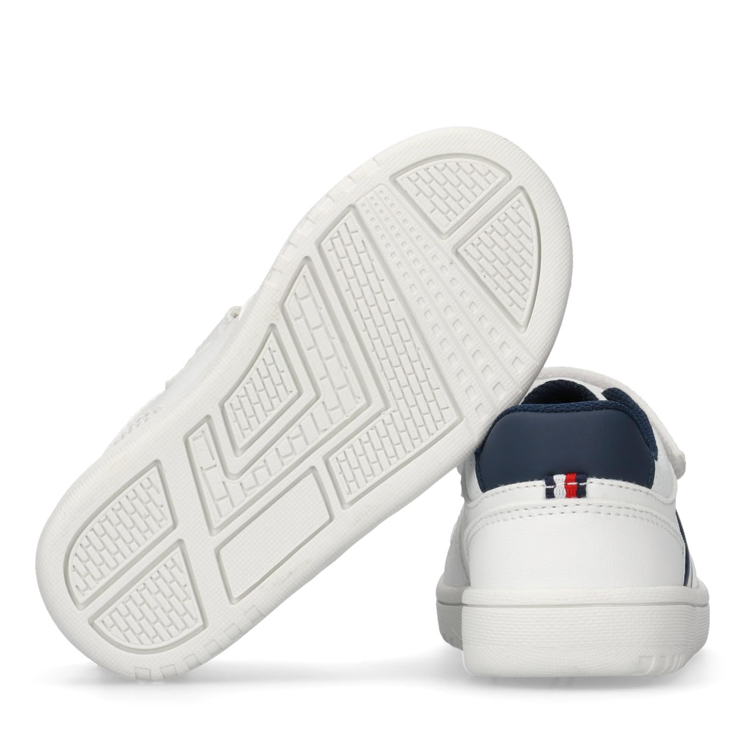 Tommy Hilfiger Low-Top Sneaker zum Schnüren und Klettverschluss, Skyler, Weiss/Blau, 26