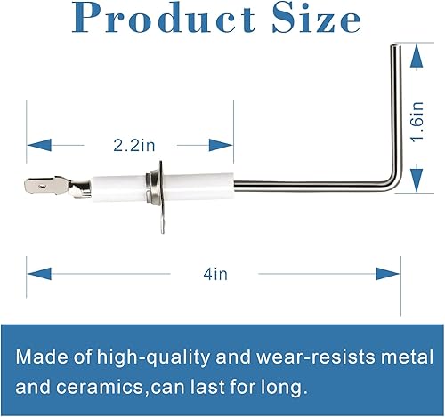 Miniatura 2 de Varilla de sensor de llama para horno 62-23543-01 de repuesto para Rheem, Ruud, WeatherKing, zona térmica, encendedores de repuesto para horno