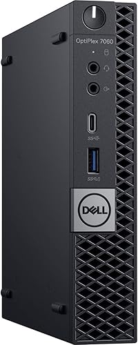 Dell Optiplex 7060  i5-8500T (6 núcleos)  DDR4 de 16 GB  SSD de 256 GB  Win 10 Pro  Micro Tower (renovado)