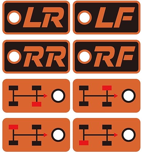 Tire/Wheel Position Indicator Tags, Seasonal Tire Changeover Reminder, Set of