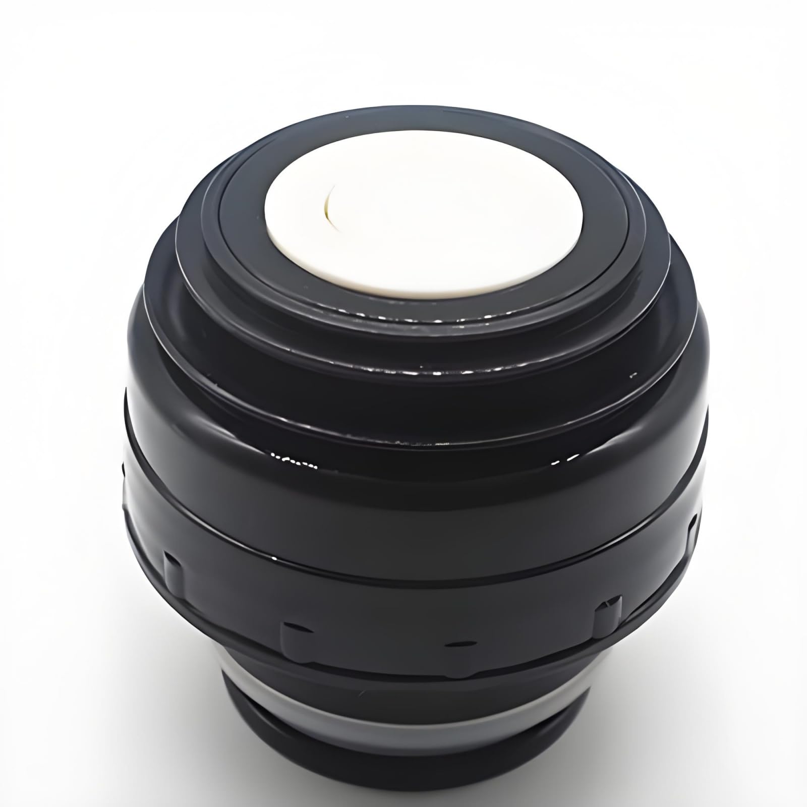 1 tappo per borraccia in acciaio inox da 5,2 cm, coperchio isolante universale per thermos e bottiglie sportive, nero (isolamento sottovuoto, lavabile in lavastoviglie)